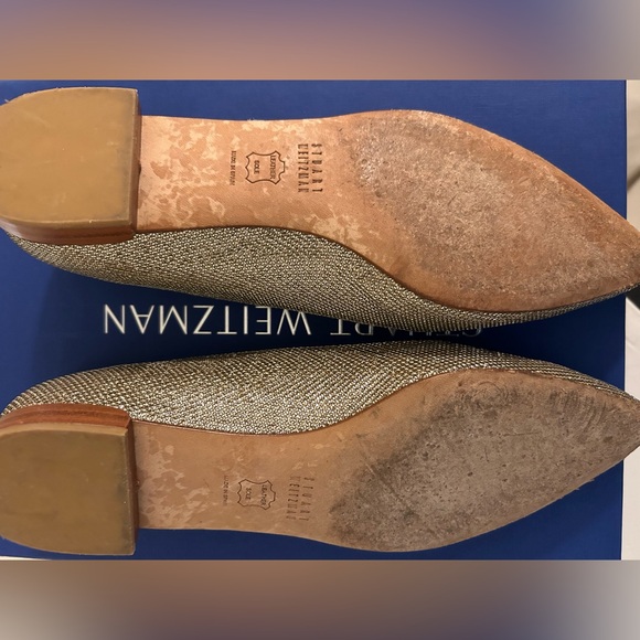 Silver sparky Stuart Weitzman flats - Picture 3 of 3